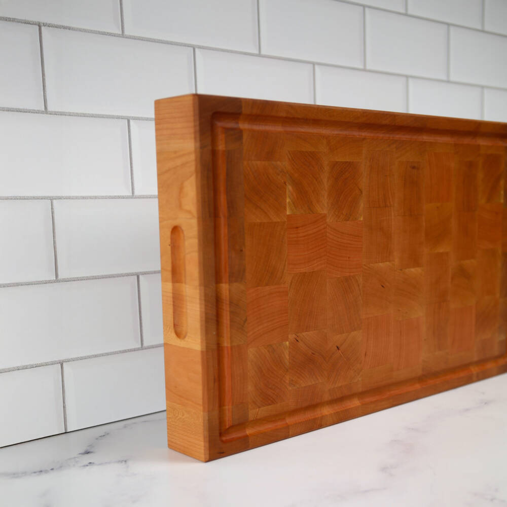 Cherry End Grain Cutting Board - Image 5